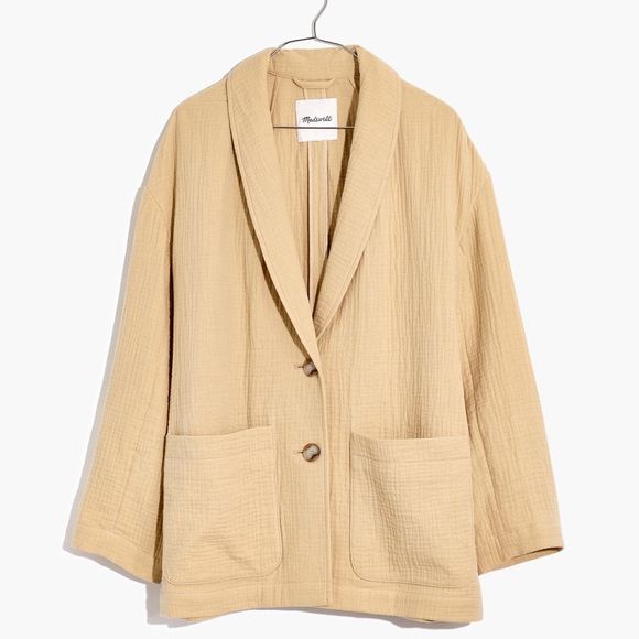 New MADEWELL Size XS Lightspun Dorset Blazer in Summer Dune - Picture 1 of 5